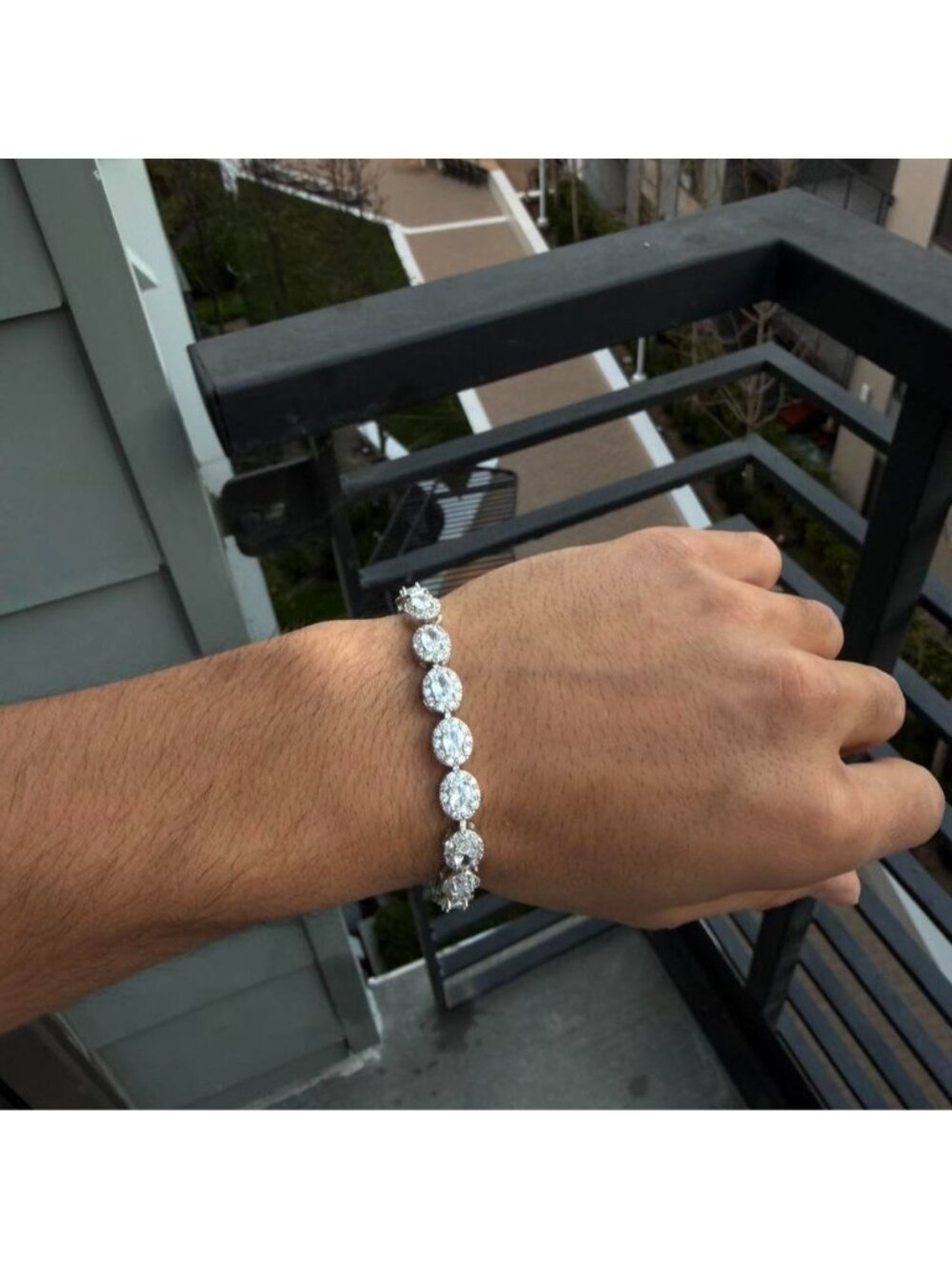 Super clean moissanite bracelet, shines like crazy in person